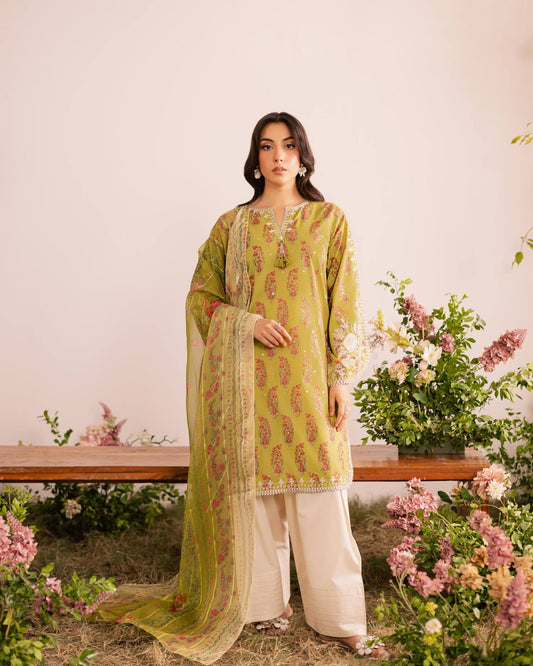 Designer Floral Print Kurti with Farshi Bottom and Matching Dupatta