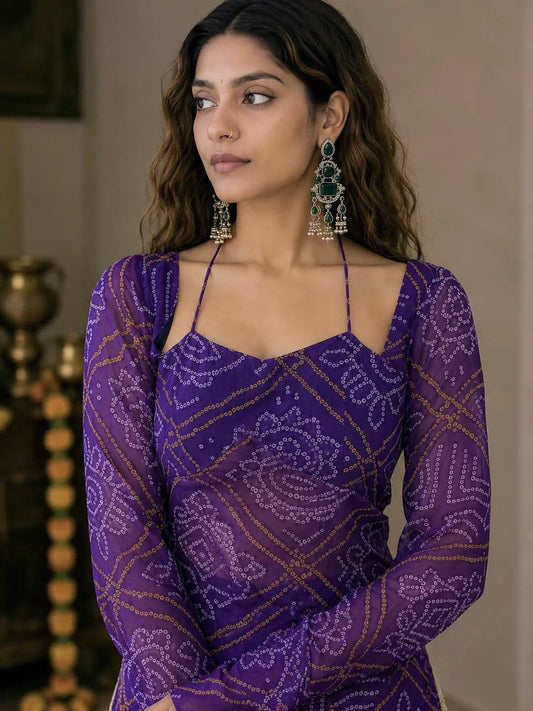 Premium Quality With Printed BackSide Lupi with Dori Trending Top-Sharara and Dupatta Set