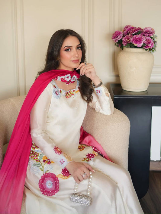Designer Party Wear Look Top , Sharara Plazzo and Dupatta