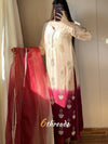 Premium Heavy Chinnon Silk Digital Print Top & Palazzo Set with Authentic Moti Handwork
